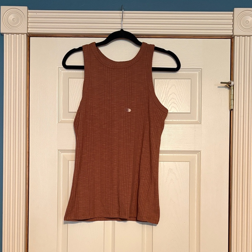 Elegant Tan Sleeveless Tank Top